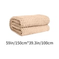 thumbnail image 3 of Imitation Rabbit Fleece Blanket,Double Layer,Thickened Solid Color,Office Nap Blanket,Comfortable,Home Decor,Warmth,Softness,Fall Collection,PENDANE,Beige, 3 of 6