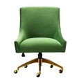 thumbnail image 3 of TOV Furniture Beatrix Modern Upholstered Home Office Swivel Chair, Green, 3 of 5