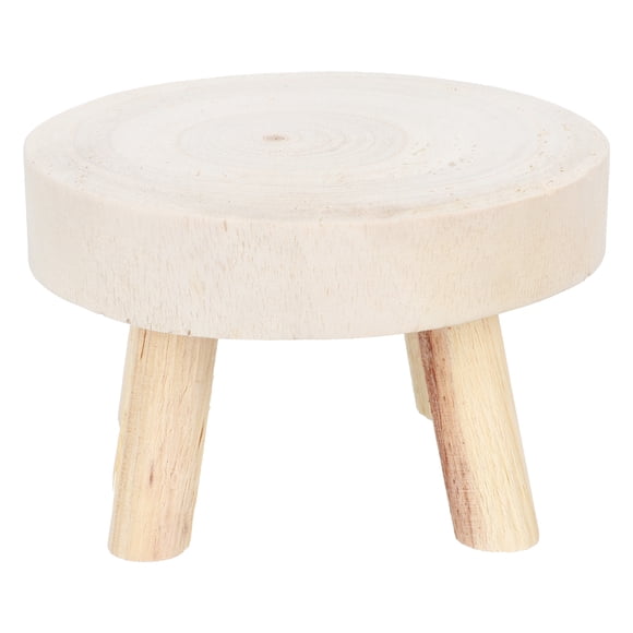 OULII Flower Pot Floor Stand Wood Round Stool Shape 1Pack for Gardening