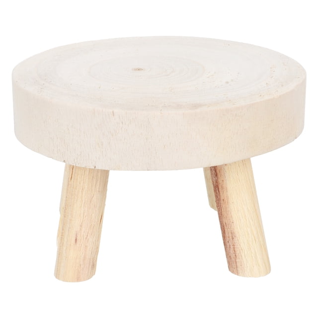 OULII Flower Pot Floor Stand Wood Round Stool Shape 1Pack for Gardening