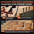 thumbnail image 4 of SIfdSeng My Items Adjustable Stair Stringer Hanger Heavy Duty Steel Support Bracket for Wooden Steps Construction Hardware, 4 of 4