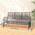 thumbnail image 3 of Outsunny 3-Seat Outdoor Glider Chair, Patio Rocking Chair, Grey, 3 of 10