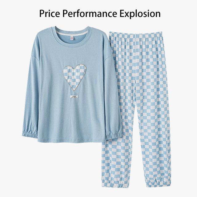 REDHOTYPE Pyjama Femmes à Manches Longues avec Pantalons Longs Loungewear Doux Pj Set