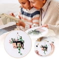 thumbnail image 2 of Needle and Thread Cat Hand Embroidery Kit for Beginners with Floral Modern Botanical Patterns Complete Stitching Art Set Easy Great Ideal Bundle, 2 of 7