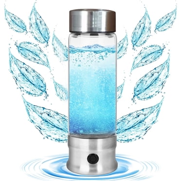 RKSTN Water Bottles Portable Hydrogen Water Generator Technology Rechargeable Portable Glass Hydrogen Water Generator Bottle Cups for Cold Water Drinks, Sports,School