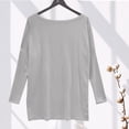 thumbnail image 4 of Yuyuzo Tuniques pour Femmes Manches Longues Col Rond Chemises Légères Couleur Unie Hauts de Pyjama, 4 of 5