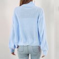 thumbnail image 5 of Yuyuzo Womens Zipper Front Cardigan Long Sleeve Oversized Sweater Knitted Cardigans Jacket, 5 of 5