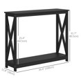 thumbnail image 3 of HOMCOM Table Console à 2 Niveaux Table d'Appoint de Sofa avec Tablette de Rangement pour Entrée, 3 of 10