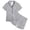 Grey, variant on Sleepwear Set Soft Satin Pajamas With Ocean Bow Print Comfortable Wear Daily - For Holiday Trips