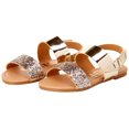 thumbnail image 2 of bebe Girls Metallic Sandals with Chunky Glitter Strap (Little Kid/Big Kid), 2 of 6