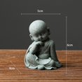 thumbnail image 3 of Mini Monk Statue Ornaments Table Art Home Room Decoration Gift for Housewarming Decor, 3 of 3