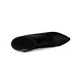 thumbnail image 4 of BLISSFUL STEP Women's Side Zip Pointed Toe Block Heels Ankle Boots Black 6, 4 of 6