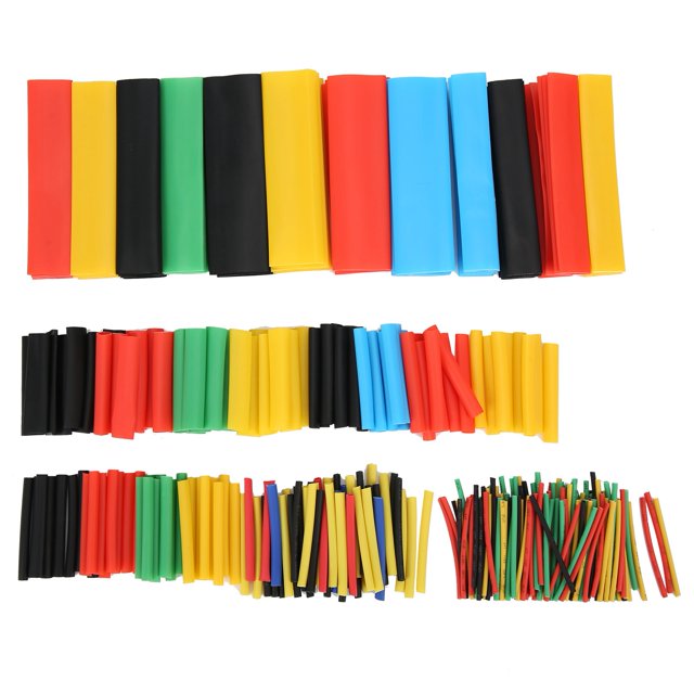 Qiilu Tube de Câble Thermorétractable, Tube Thermorétractable, Manchons de Câble Colorés en Polyoléfine, Kit Rétractable avec Rétrécissement 2:1