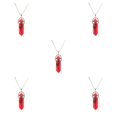 thumbnail image 1 of QualitChoice Hexagon Column Charm Exquisite Women Men Making Findings Handmade Anniversary Hanging Pendants Colorful Crystal Red 5Set, 1 of 6