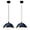 Blue, variant on 2 Packs GUSTELL Brushed Nickel Kitchen Pendant Light 11.8inches Farmhouse Pendant Light,Dome Pendant Light,Pendant Lights Kitchen Island for Living Room, Bedroom, Dinning Room, Office
