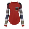 thumbnail image 3 of CEHVOM Tuniques Chemises Hauts pour Femmes Manches Longues Décontracté Col Rond Ample Doux Tunique à Rayures, 3 of 5