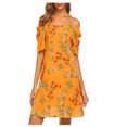 thumbnail image 1 of CEHVOM Robe d'Été Décontractée de Plage à Bretelles pour Femme, Petite, à Imprimé Floral, 1 of 5