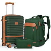 Joyway 3-Piece Carry-On Luggage Set with Spinner Wheels TSA Lock, Lightweight Hardshell Set