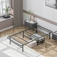 thumbnail image 2 of Gymax Base de Lit Plateforme en Métal 14 Pieds' Format Simple Pliable pour Matelas, Assemblage Sans Outils Free Assembly, 2 of 10