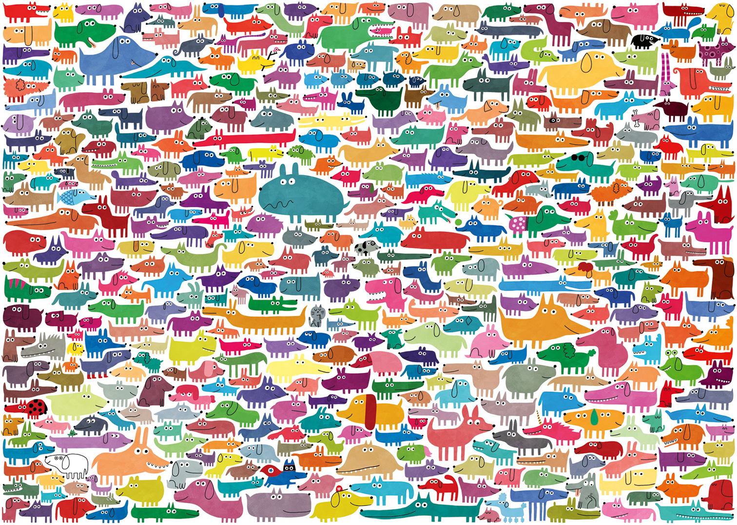 Ravensburger 300-Piece 387 Dogs & One Cat Jigsaw Puzzle