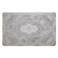 thumbnail image 1 of Vintage Non-Slip Gray Bathroom Rug Runner: Soft, Long & Machine Washable - Farmhouse Floral Design to Enhance Any Bathroom - Perfect for Sink, Shower, Bathtub - 20x32 in, 1 of 5