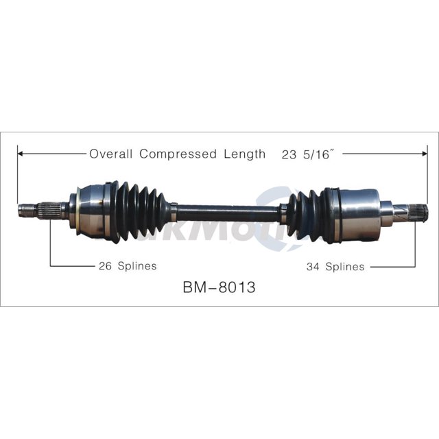 TrakMotive BM-8013 Arbre d'Axe de CV Remplacement OEM Premium