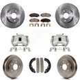 thumbnail image 1 of Transit Auto Front Rear Disc Brake Caliper Rotors Drums Semi-Metallic Pads Kit (8Pc) for Car 2003-2004 2006 Honda Accord 2.4L Vehicles Built Canadian Market KC8-100857P, 1 of 11
