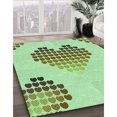 thumbnail image 3 of Ahgly Tapis Rectangulaire Lavable en Machine, Vert Clair, 4 Pieds x 6 Pieds, 3 of 7