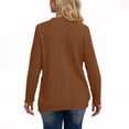 thumbnail image 4 of HAiming Womens Knit Cardigan Long Sleeve Button down V Neck Solid Color Lightweight Sweaters with Pockets, 4 of 4