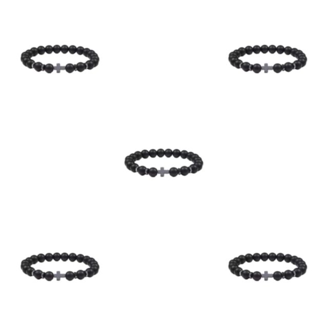Redempat Fashionable And Comfortable To Wear Unisex Beaded Bracelets For Everyday Chic Frosted 5Set