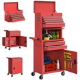 thumbnail image 1 of HOMCOM Tool Cabinet with 6 Drawers, 3-in-1 Rolling Tool Chest with Wheels, 1 of 10