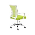thumbnail image 3 of Modern Home Zuna Ergonomic Mesh Mid Back Office Chair, White & Lime, 3 of 10
