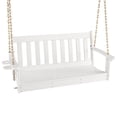 thumbnail image 1 of Gymax Balançoire de Porche 54 Pieds' en HDPE pour Extérieur, Chaise Suspendue de Patio avec Porte-Gobelet et Chaîne Ajustable, 1 of 10