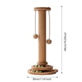 thumbnail image 2 of Function Cat Scratching Post and Interactive Teaser Wand with Natural Wood Base and Durable Sisal Material for Indoor Feline Entertainment, 2 of 4