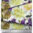 thumbnail image 2 of Soimoi Rayon Fabric Parrot,Pomegranate & Rose Flower Print Fabric by Yard 56 Inch Wide, 2 of 3