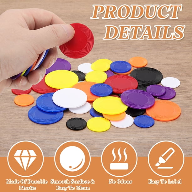 Uxcell Lot de 64 Jetons de Poker en Plastique, Mini Jetons de Bingo de 0,9 Po Compteurs d'Apprentissage Compteurs Disques Marqueurs Jetons de Jeu Opaques pour Jouer Math Comptage, Jaune, Motif Uxcell Lot de 64 Jetons de Poker en Plastique, Mini Jetons de Bingo de 0,9 Po Compteurs d'Apprentissage Compteurs Disques Marqueurs Jetons de Jeu Opaques pour Jouer Math Comptage, Jaune, Motif