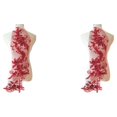 thumbnail image 4 of relayinert Magnifique Patch d'Applique en Dentelle Florale pour Robe de Mariage Unique Robe de Mariage Unique Applique en Dentelle Rouge Vin 2ensemble, 4 of 6