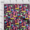 thumbnail image 2 of oneOone Cotton Cambric Purple Fabric Abstracts Fabric For Sewing Printed Craft Fabric By The Yard 56 Inch Wide, 2 of 5