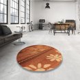 thumbnail image 4 of Ahgly Company Tapis d'Intérieur Lavable à la Machine, Carré, Transitionnel, Rouge Tomate, Tapis de Zone, 7 Pieds Carré, 4 of 7