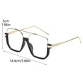 thumbnail image 2 of Square Fashion Half Frame Sunglasses for Women Trendy Blogger Style Shades, 2 of 6