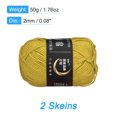 thumbnail image 2 of Unique Bargains Fil Acrylique Jaune Foncé, Lot de 2 Écheveaux de 50 g, 2 of 7