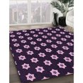 thumbnail image 3 of Ahgly Tapis Rectangulaire Lavable en Machine Orchidée Violet, 7 Pieds x 10 Pieds, 3 of 7