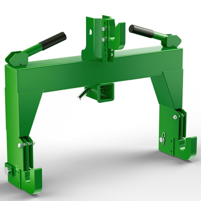 3 Point Quick Hitch Adapter, Heavy Duty Q235 Steel Tractor Hitch with 2" Receiver, 3000 lbs Capacity
