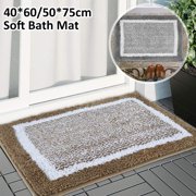 Non Slip Bath Mat Water Absorbent Bath Rugs Ultra Soft Microfiber Floor Mat Machine Washable for Bathroom Tub and Shower