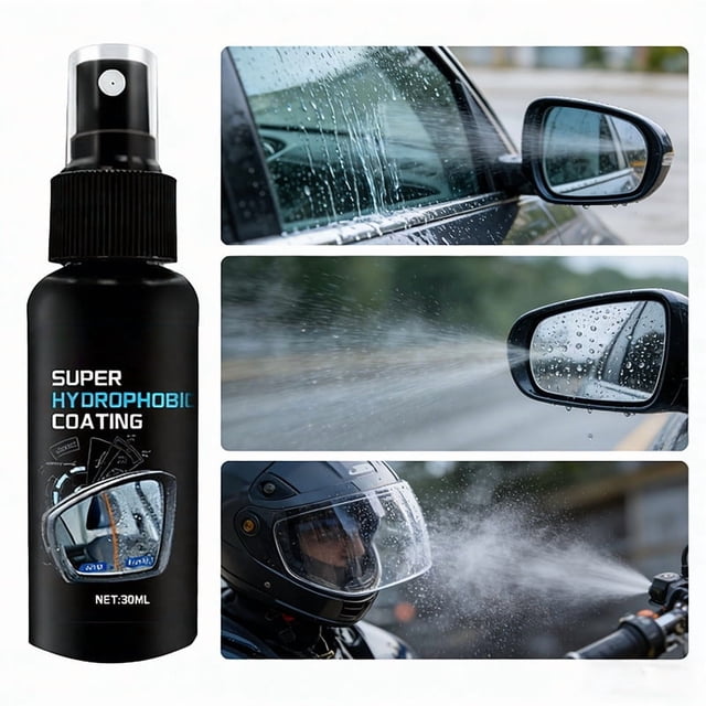 Windshield Glass Cleaner,Glass Coating Spray for Car Windshield,Glass Cleaner with Rain Repellent for Exterior Automotive Glass and Windshields to Shield Against Rain,Snow,Cleaner Spray for Car
