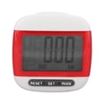 thumbnail image 1 of Walking Pedometer, Lightweight 2 Measure Units Large LCD Screen Easy Data Reading Step Counter  For Exercise Red, 1 of 8