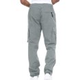 thumbnail image 5 of Autumn And Winter Mens Solid Color Work Pants Drawstring Leg Mouth Sticky Tape Pocket Casual Pants, 5 of 5