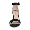 thumbnail image 2 of BLISSFUL STEP Women Buckle Block Heel Ankle Strap Open Toe Sandals Black 8, 2 of 8