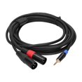 thumbnail image 4 of Domqga 3.5mm To Dual 3Pin XLR Male Audio Cable Microphone Adapter Y Splitter Cord, 4 of 8