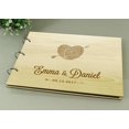 thumbnail image 2 of Personalized Handmade Rustic Wedding Wooden Guest Book Custom Name Engraved Advice Book, 2 of 6